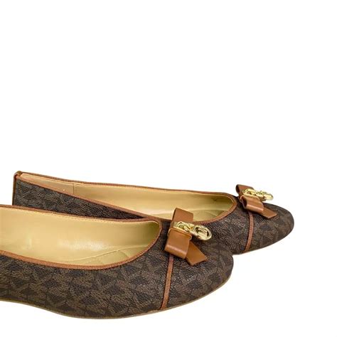 Michael Kors Natural Honey Signature Logo Ballet Flat